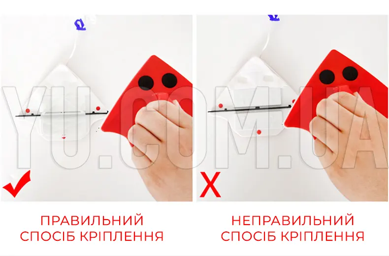 Двостороння магнітна щітка для миття вікон Double-sided glass cleaner Двостороння магнітна щітка для миття вікон Double-sided glass cleaner